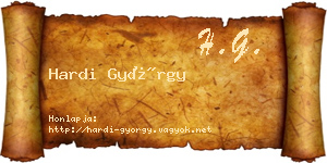 Hardi György névjegykártya